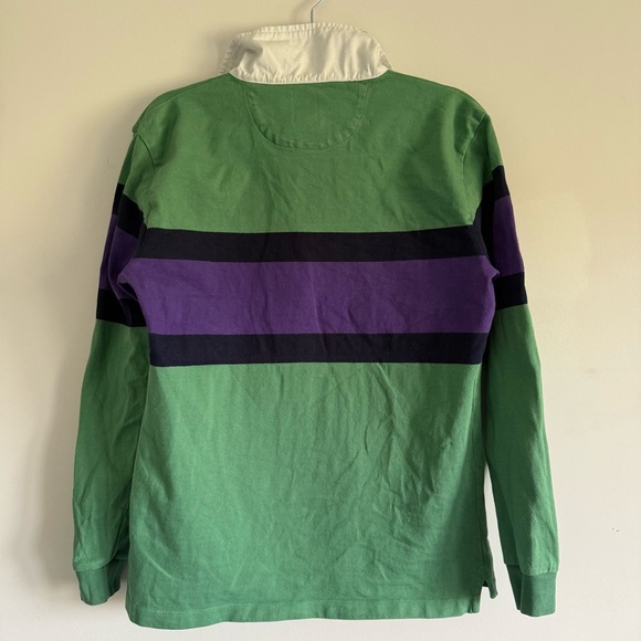 GAP Rugby Polo with Green and Purple Stripes - Picture 2 of 7